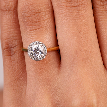 Classic Halo Solitaire Ring (One Carat Size)
