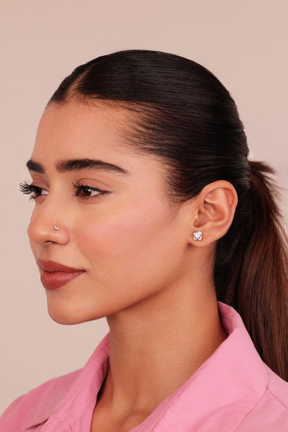 Ziva Solitaire Stud Earrings