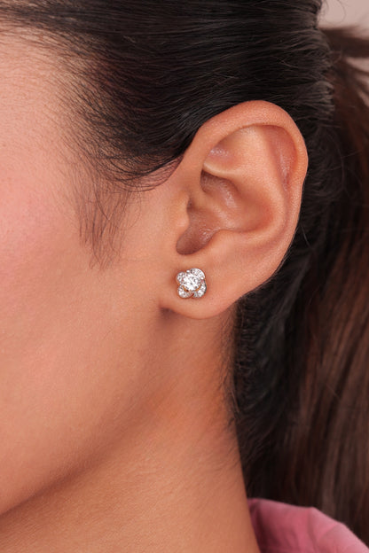 Ziva Solitaire Stud Earrings