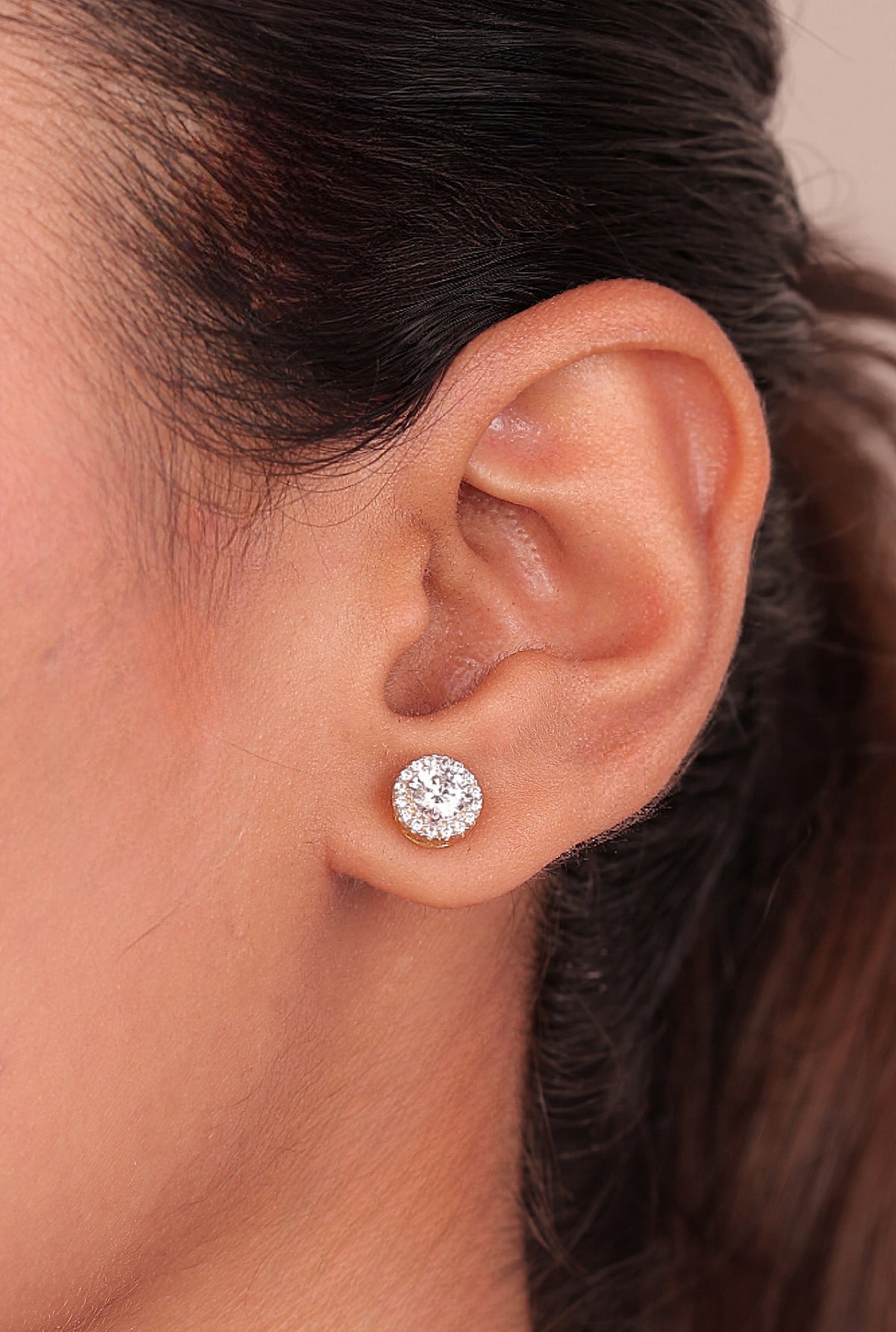 Halo Solitaire Studs (One Carat Each Size)