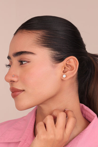 Halo Solitaire Studs (One Carat Each Size)