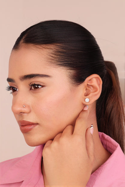 Halo Solitaire Studs (Half carat Each Size)