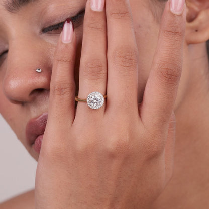 Classic Halo Solitaire Ring (One Carat Size)