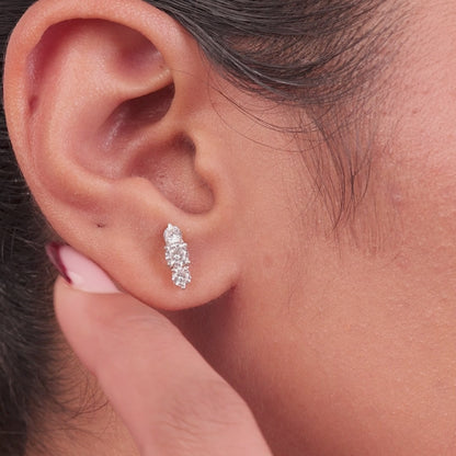 Faye Solitaire Stud Earrings