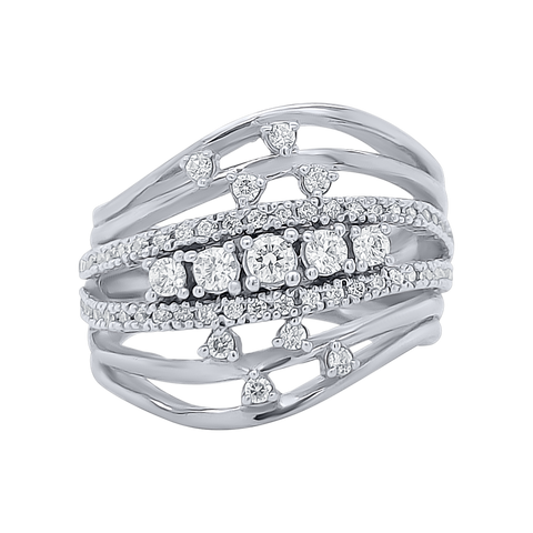 band ring for women in silver