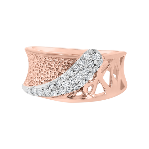 women's band ring in rose gold