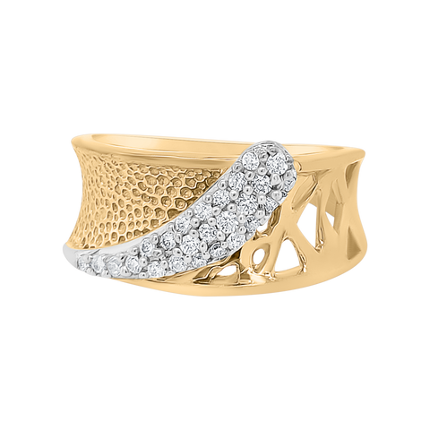 women's band ring in yellow gold