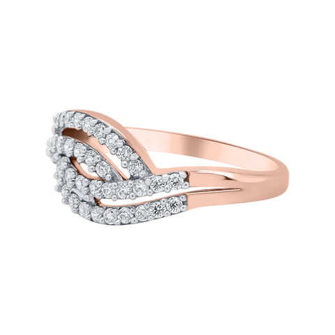 women's band ring in rose gold