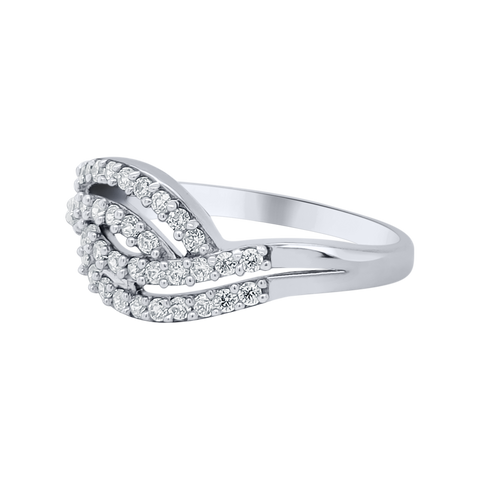 women's band ring in silver