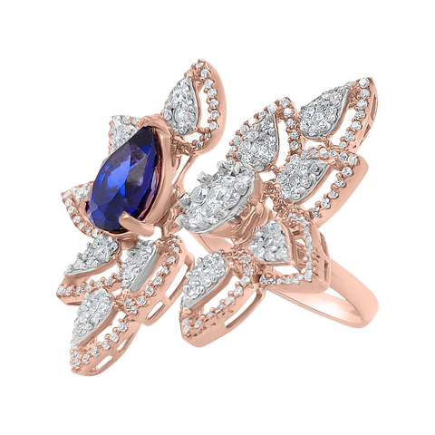 cocktail ring in rose gold