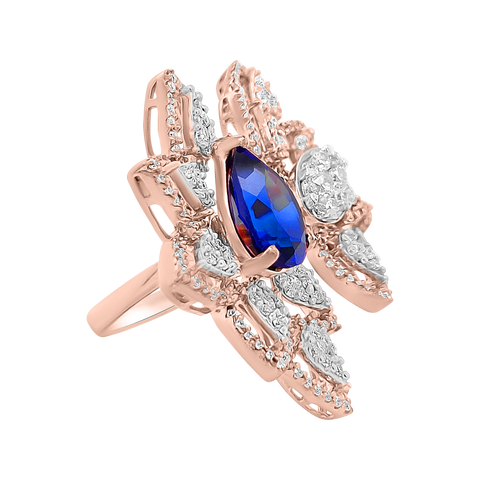 cocktail ring in rose gold