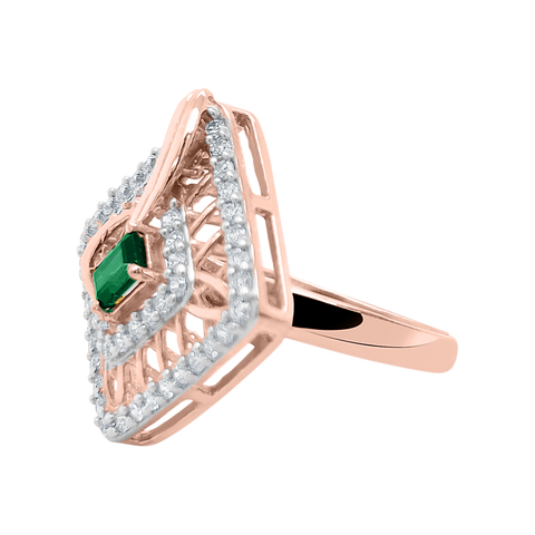 Blair Cocktail Ring (Green Stone)