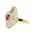 Blair Cocktail Ring (Maroon Stone)