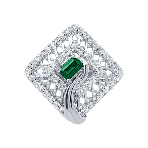 Blair Cocktail Ring (Green Stone)