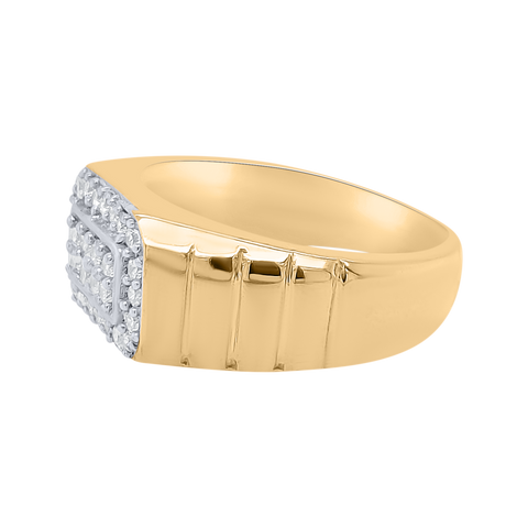 mens ring in yellow gold