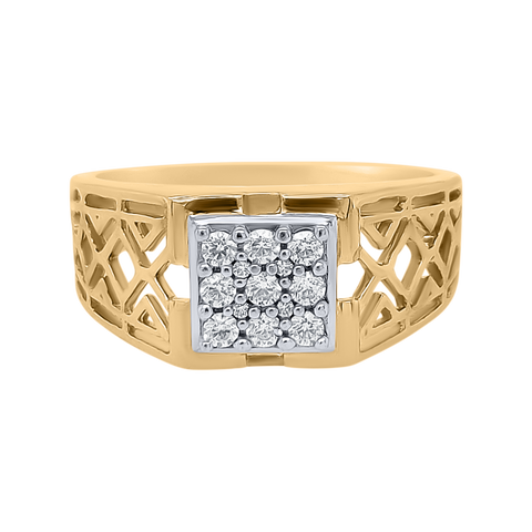 mens ring in yellow gold