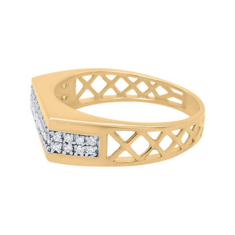 yellow gold ring for men