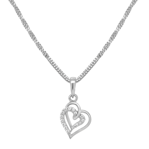 love pendant for girls in silver