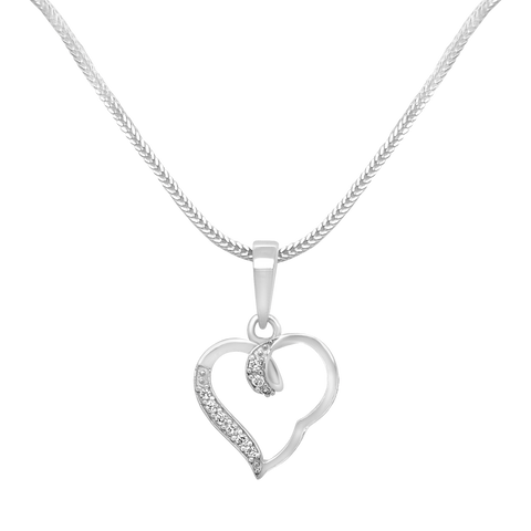 heart pendant in silver