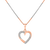 heart pendant in rose gold