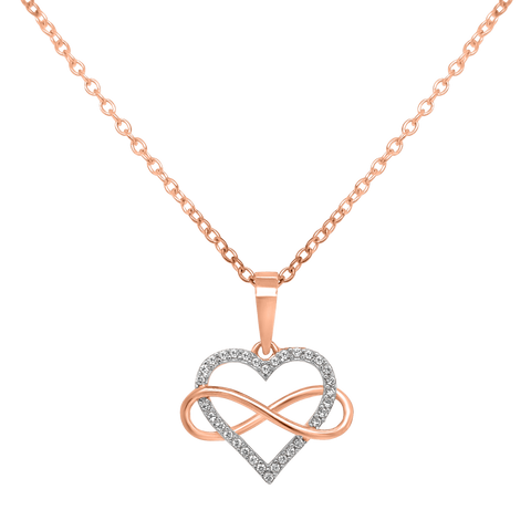 heart pendant for women in rose gold