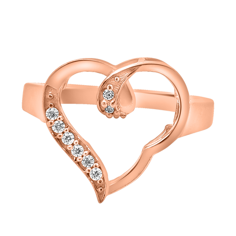 heart ring in rose gold