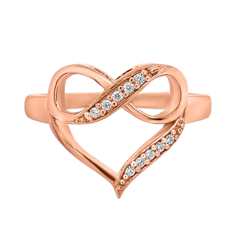heart ring in rose gold