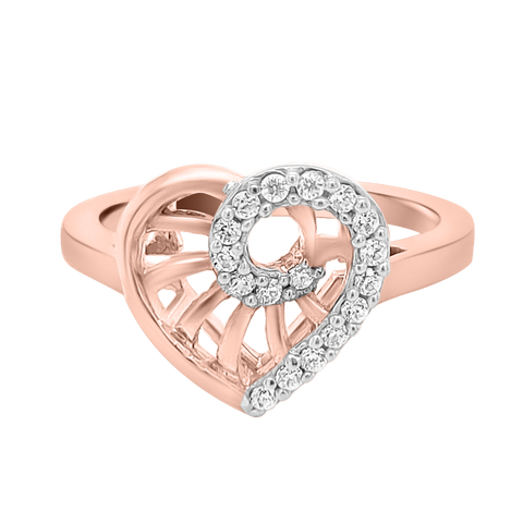 love ring for girls in rose gold color