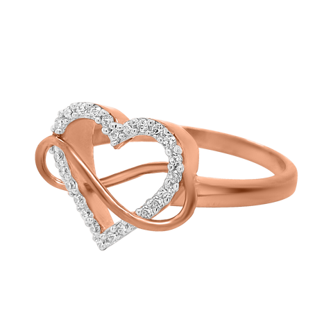 rose gold love ring for girls