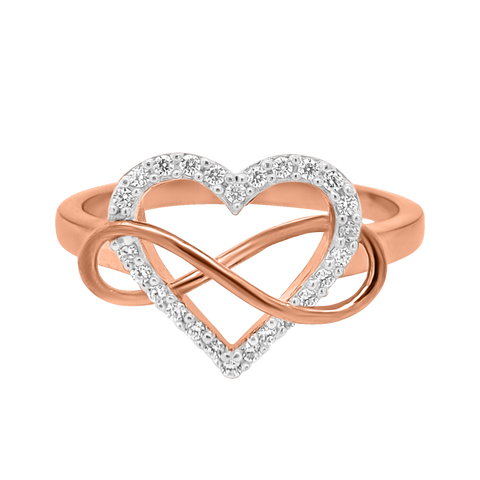 rose gold love ring for women