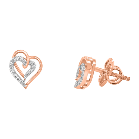 Intertwined Hearts Stud Earrings