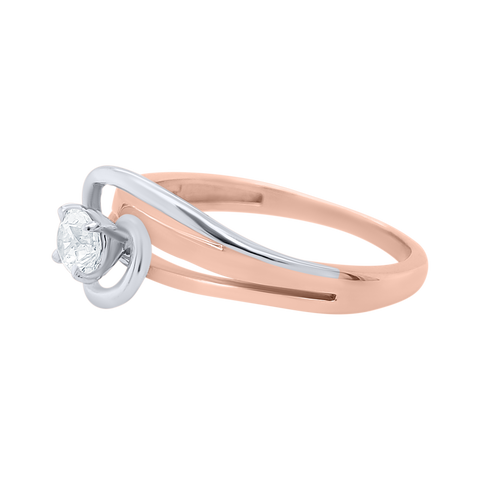 women's solitaire ring in rose gold