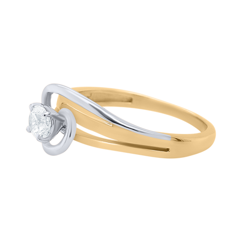 yellow gold solitaire ring for women