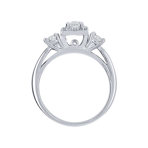 solitaire ring for women in silver