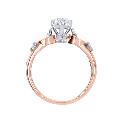 solitaire ring for women in rose gold
