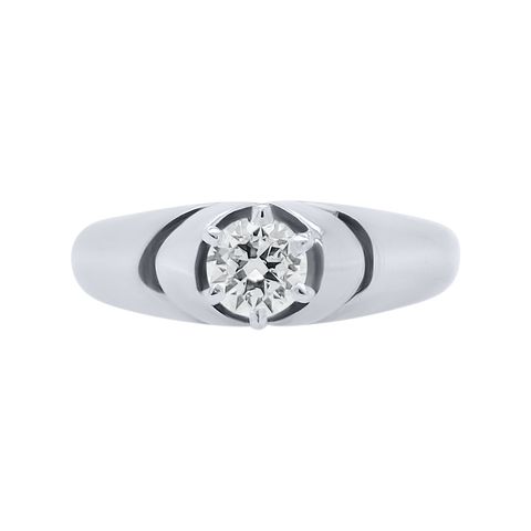 solitaire ring for women in silver
