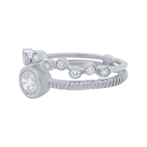solitaire ring for women in silver
