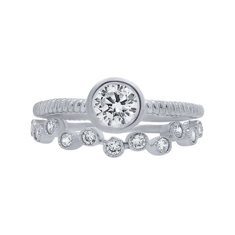 silver solitaire ring for women
