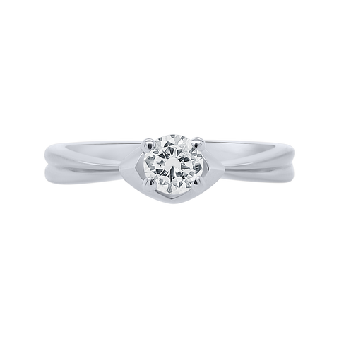 solitaire ring for women in silver