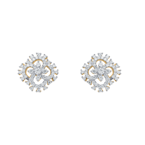 yellow gold studs for women