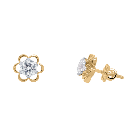 solitaire studs for women
